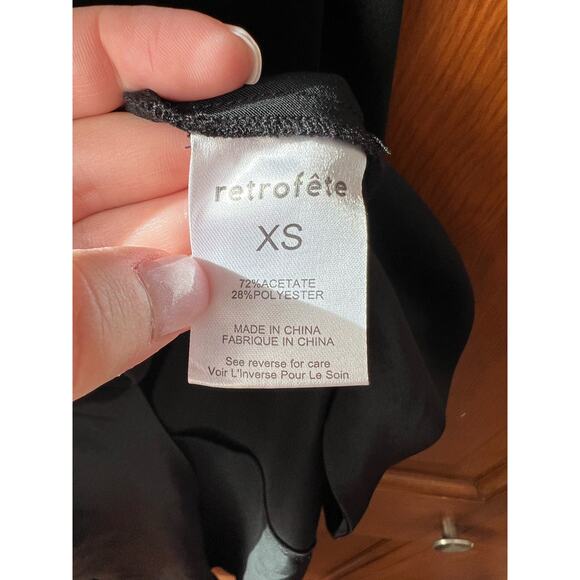 NWT Retrofête Women's Sab Halter Satin Maxi Dress Sleeveless Black Size XS - Picture 11 of 16